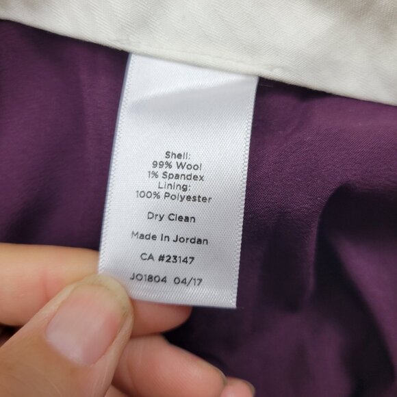 Talbots Womens Pants Size 16 Wine Red Classic Straight Italian Flannel Wool - Picture 9 of 13